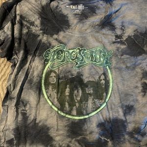 Tie dye oversized Aerosmith tee